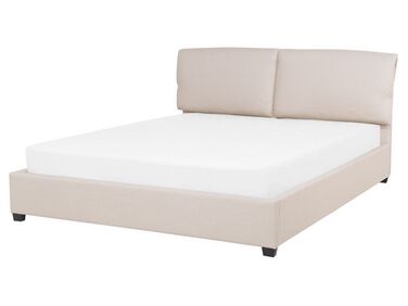 Lit à eau Tissu BELFORT 160 x 200 cm Beige clair