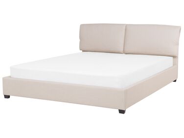 Lit à eau Tissu BELFORT 180 x 200 cm Beige clair