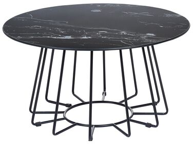 Salontafel BERNIE Veiligheidsglas Zwart marmer