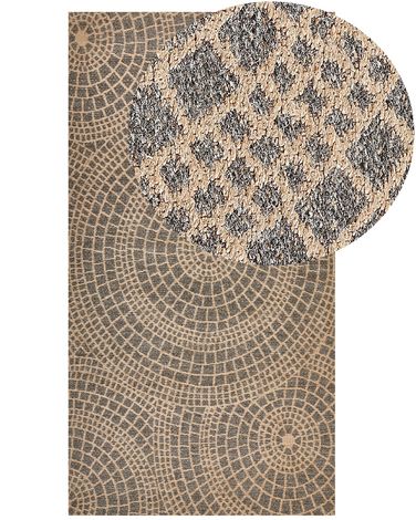 Rug ARIBA Grey Beige 80 x 150 cm Jute