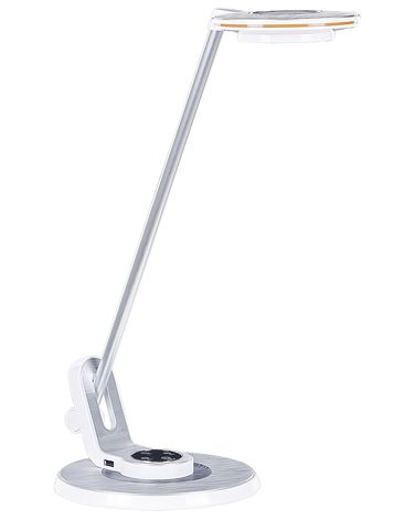 LED Desk Lamp CORVUS with Dimmer Metal White/ Silver
