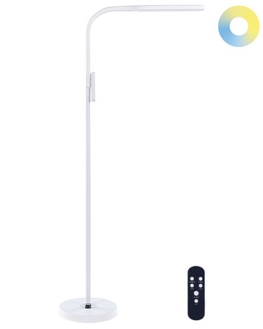 Lampadaire LED ARIES Avec télécommande Avec variateur Métal Blanc