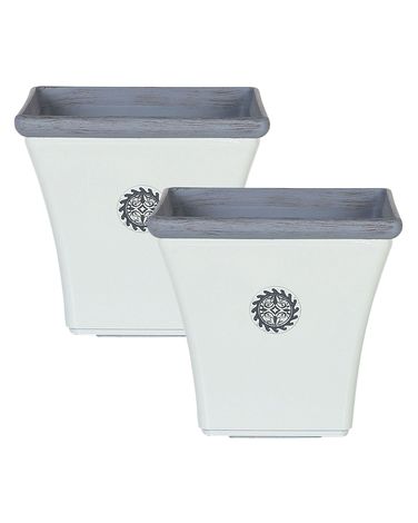 Lot de 2 pots de fleurs ELATEIA 32 cm Blanc