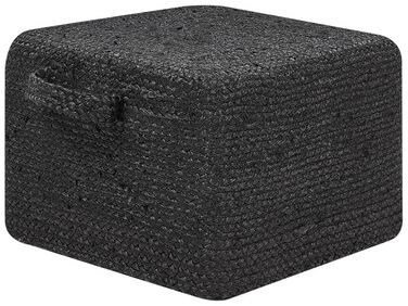 Pouf DHADAR Jute Noir