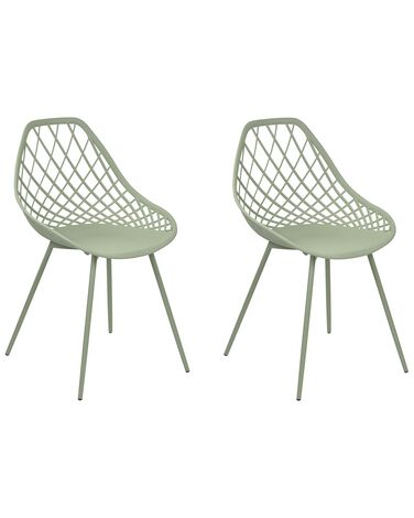 Lot de 2 chaises de salle à manger CANTON II Vert