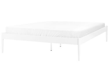 Lit avec sommier Métal VAURS 160 x 200 cm Blanc