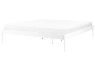 Lit avec sommier Métal VAURS 180 x 200 cm Blanc