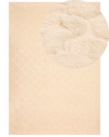Faux Fur Rug GHARO Beige 160 x 230 cm