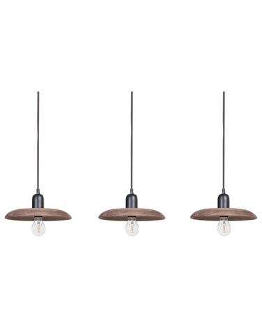 Lampe suspension MANJEERA Bois de manguier Marron foncé