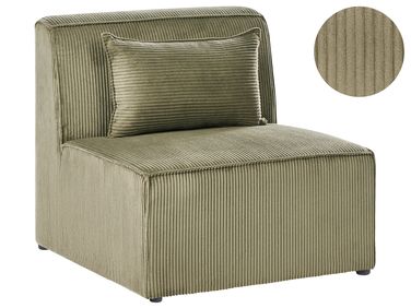 Module fauteuil LEMVIG Velours côtelé Vert