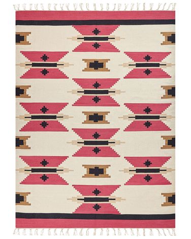 Rug GARNI Multicolour 160 x 230 cm Cotton Kilim