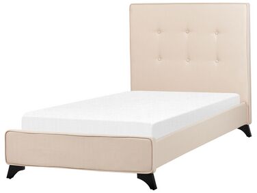 Lit avec sommier Tissu AMBASSADOR 90 x 200 cm Beige