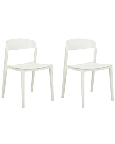 Lot de 2 chaises de salle à manger SOMERS Blanc