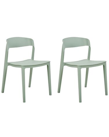 Lot de 2 chaises de salle à manger SOMERS Vert menthe