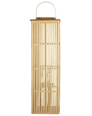 Lantaarn BALABAC Bamboe 88 cm Lichtbruin