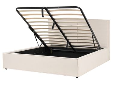Lit ottoman Tissu MOISSAC 160 x 200 cm Beige