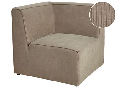 Module d'angle LEMVIG Velours côtelé Taupe