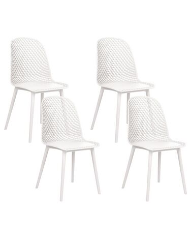 Lot de 4 chaises de salle à manger EMORY Blanc