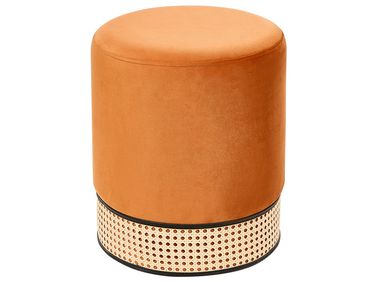 Poef YANKTON Fluweel Oranje
