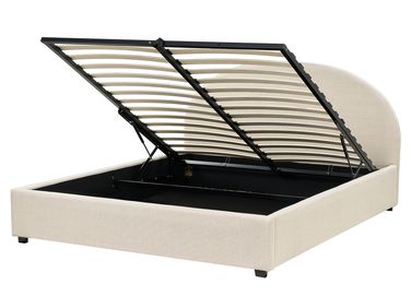 Lit ottoman Tissu VAUCLUSE 160 x 200 cm Beige sable