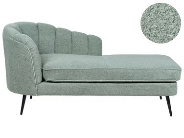 Left-Hand Chaise Longue ALLIER Boucle Green