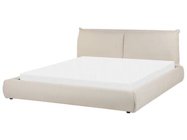 Lit avec sommier Tissu VINAY 180 x 200 cm Beige