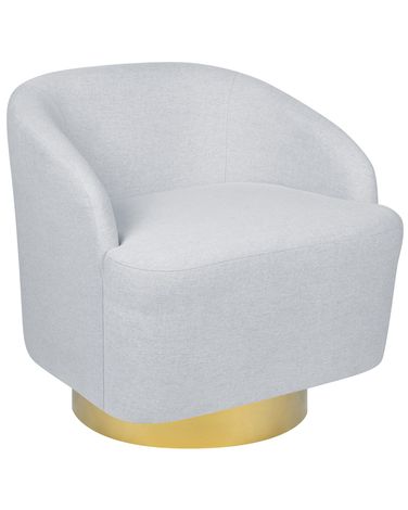 Fauteuil pivotant LAVIK Tissu Gris clair