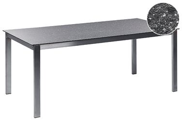 Garden Dining Table COSOLETO 180 cm 90 cm Glass Black