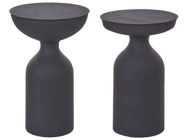 Lot de 2 tables d'appoint COTA/TENJO Métal Noir