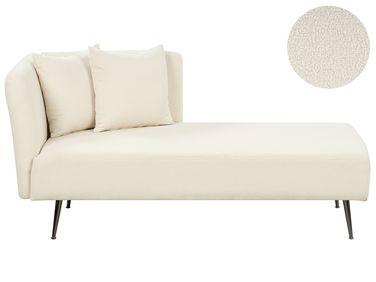 Left-Hand Chaise Longue RIOM Boucle Off-White