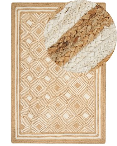 Rug MENGEN Beige 200 x 300 cm Jute
