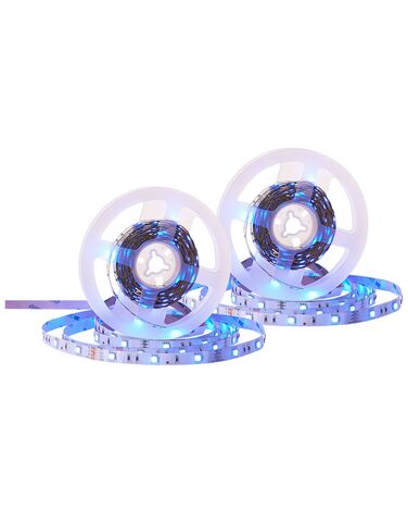 Lot de 2 bandes LED KIKORI 500 cm Avec télécommande Multicolore