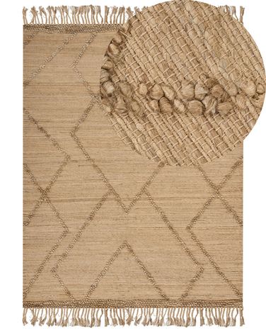 Rug HANDERE Beige 160 x 230 cm Jute