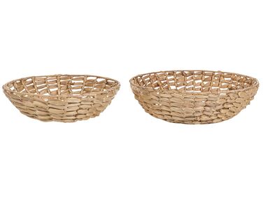 Lot de 2 bols décoratifs DALAT Osier Naturel