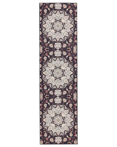 Rug ARITAS Black 80 x 300 cm