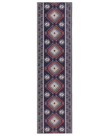 Rug KANGAL Dark Blue 80 x 300 cm