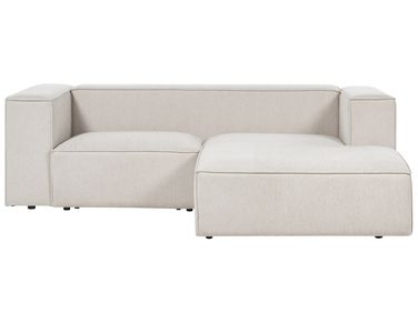 Hoekbank 2-zits VERNON Stof Lichtbeige linkszijdig