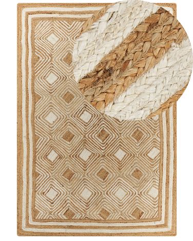 Rug MENGEN Beige 160 x 230 cm Jute