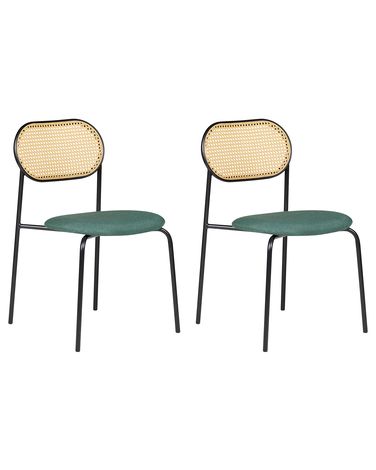 Lot de 2 chaises de salle à manger ADAVER Métal Noir