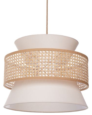 Lampe suspension LUYANO Rotin Beige