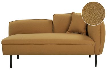 Right-Hand Chaise Longue CHEVANNES Boucle Mustard