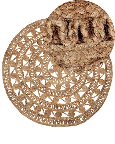 Rug KERER Beige ø 140 cm Jute