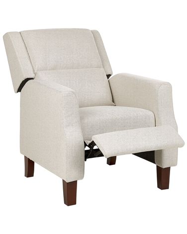 Relaxfauteuil EGERSUND inclusief voetensteun Stof Lichtbeige