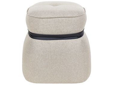 Pouf MONTEREY Lin synthétique Beige