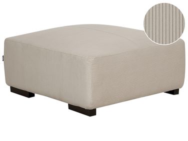 Ottoman LUNGO Velours côtelé Beige