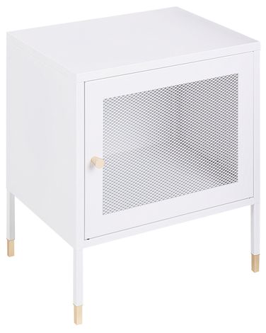 Bedside Table OSSETT Metal White
