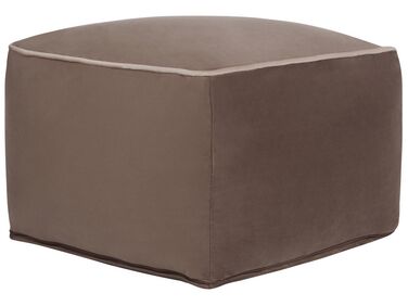 Pouf DAREYN Velours Marron