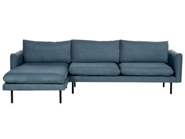 Hoekbank 4-zits VINTERBRO Chenille Blauw rechtszijdig