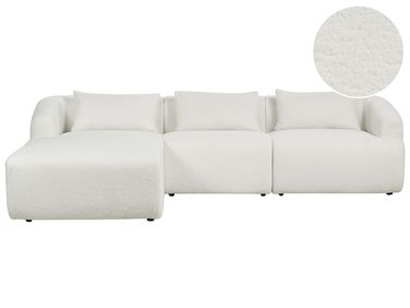 Corner Sofa 3 Seater SVANSELE Boucle Off-White Right Hand