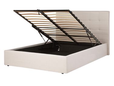 Lit ottoman Tissu LORIENT 140 x 200 cm Beige
